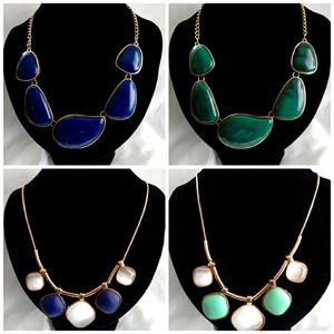 4/$45 New Stone Necklaces. Lot of 4.
